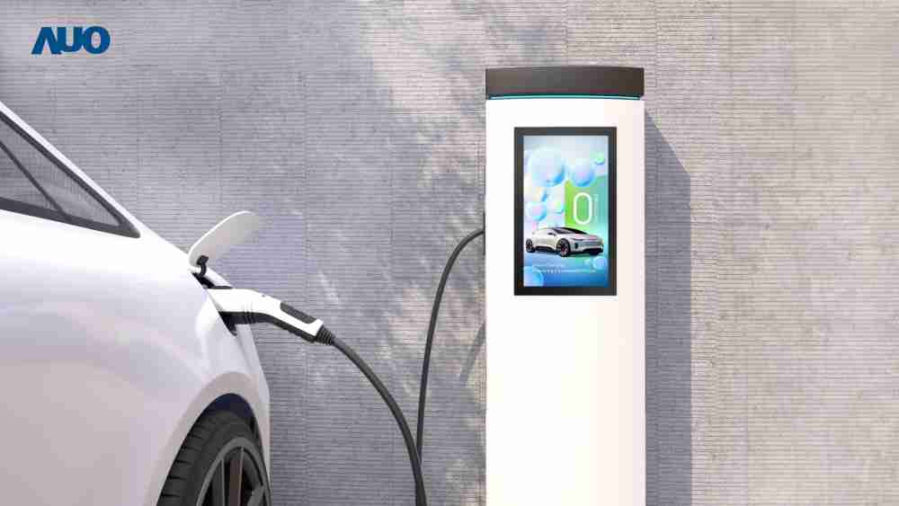 友達〝EVSE車用充電樁解決方案〞專為電動汽車充電樁設計，，，具有高亮度、、克服戶外艱難環境的耐溫、、、耐紫外線等特性，，並搭載散熱性及擴充性強的高效能工業電腦，，，，可實現人機互動訴求，，，如資訊顯示、、、、支付等應用